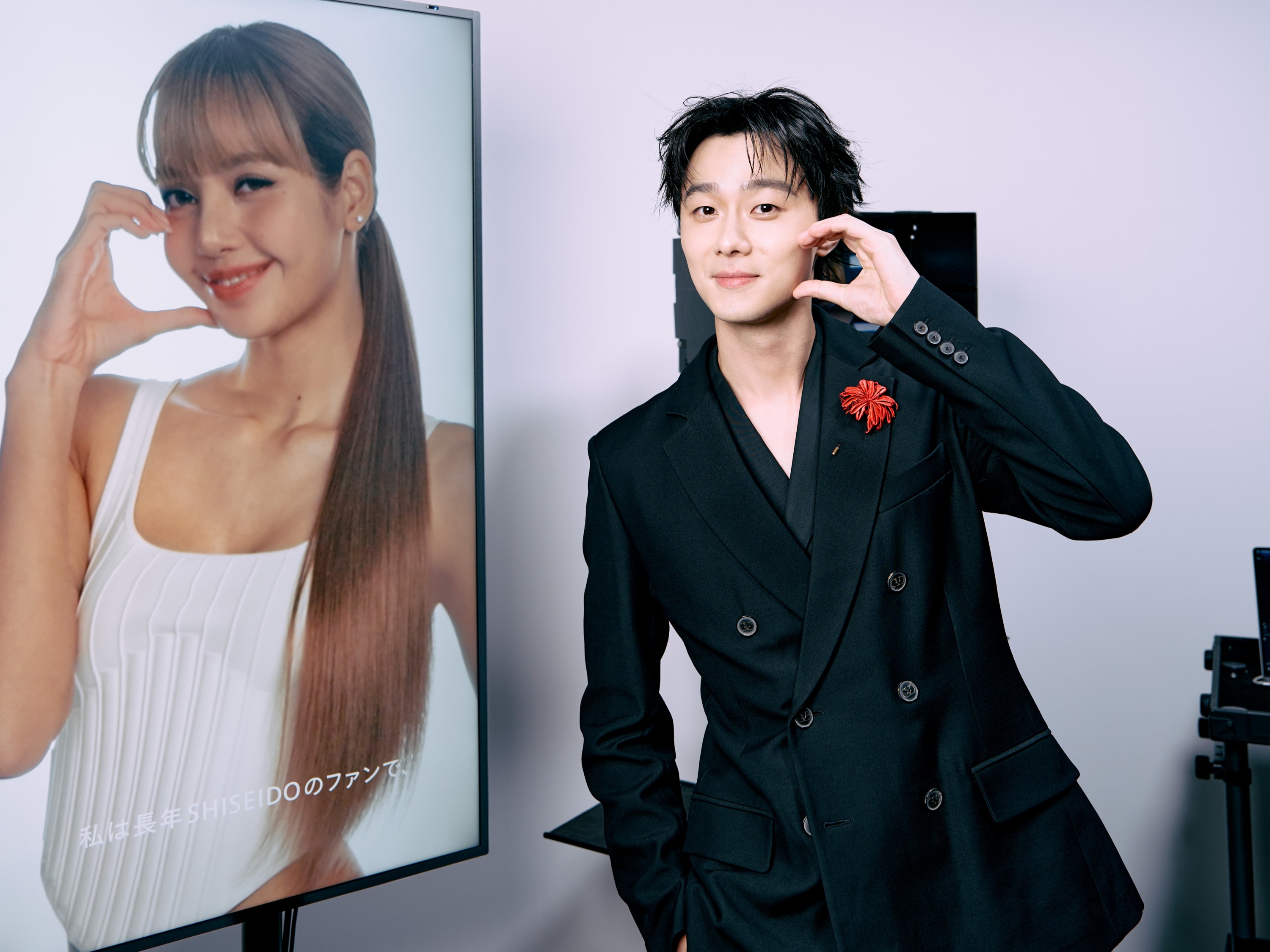 施柏宇出席品牌活動，圓夢見到偶像Lisa。（圖／施柏宇工作室提供）