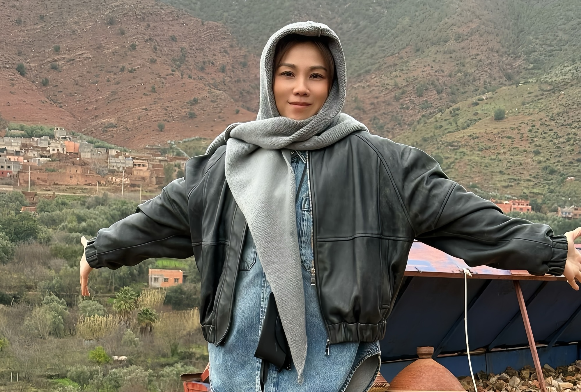 蔡健雅到摩洛哥奧里卡山谷健行。（圖／躍耳娛樂提供）