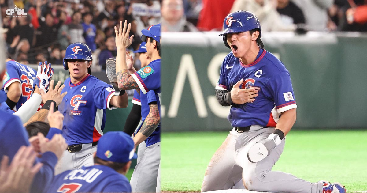 陳傑憲帶傷上陣代跑追回比分。(圖/中華職棒)