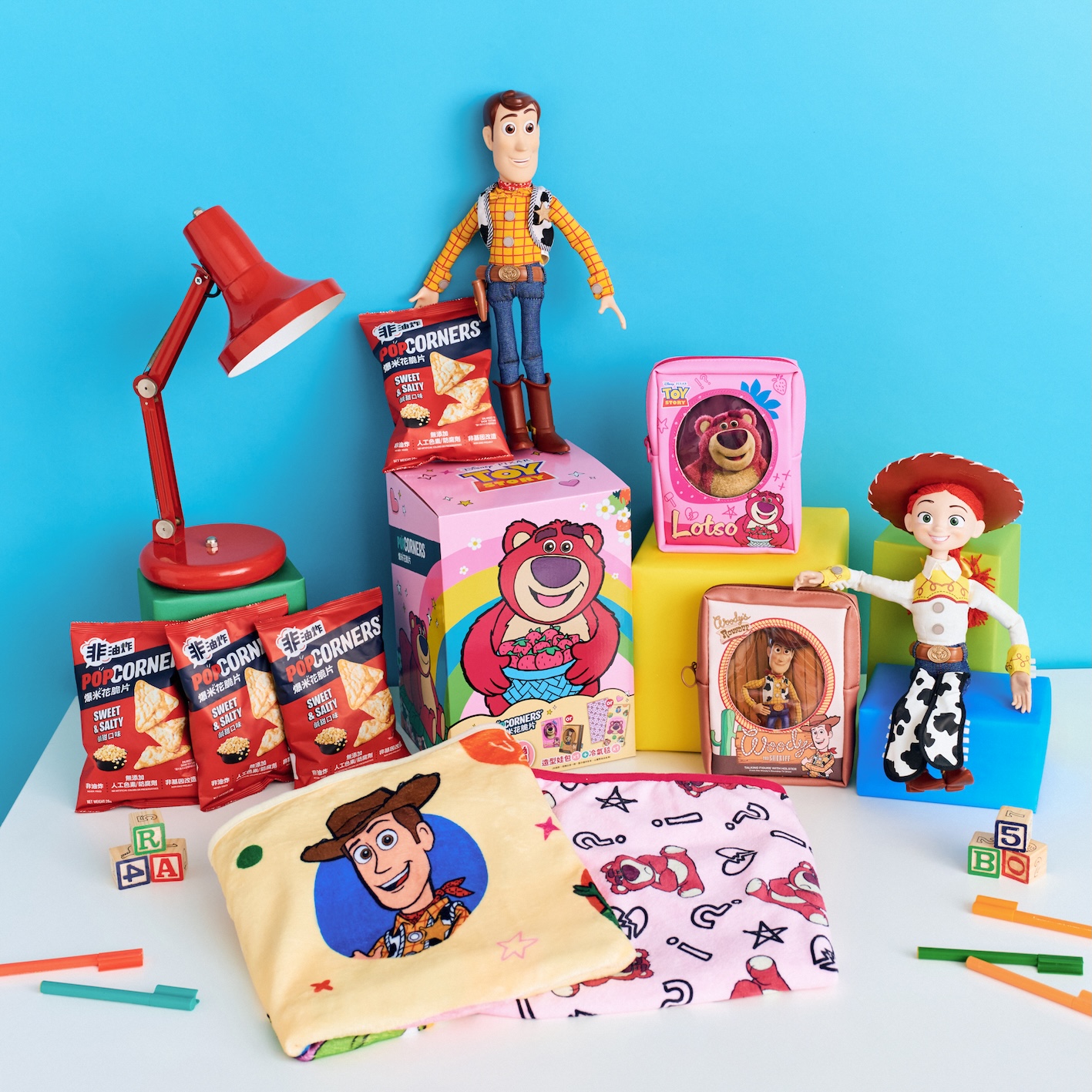 POPCORNERS爆米花脆片推出期間限定皮克斯「玩具總動員經典系列」活動。(圖/POPCORNERS 爆米花脆片提供)