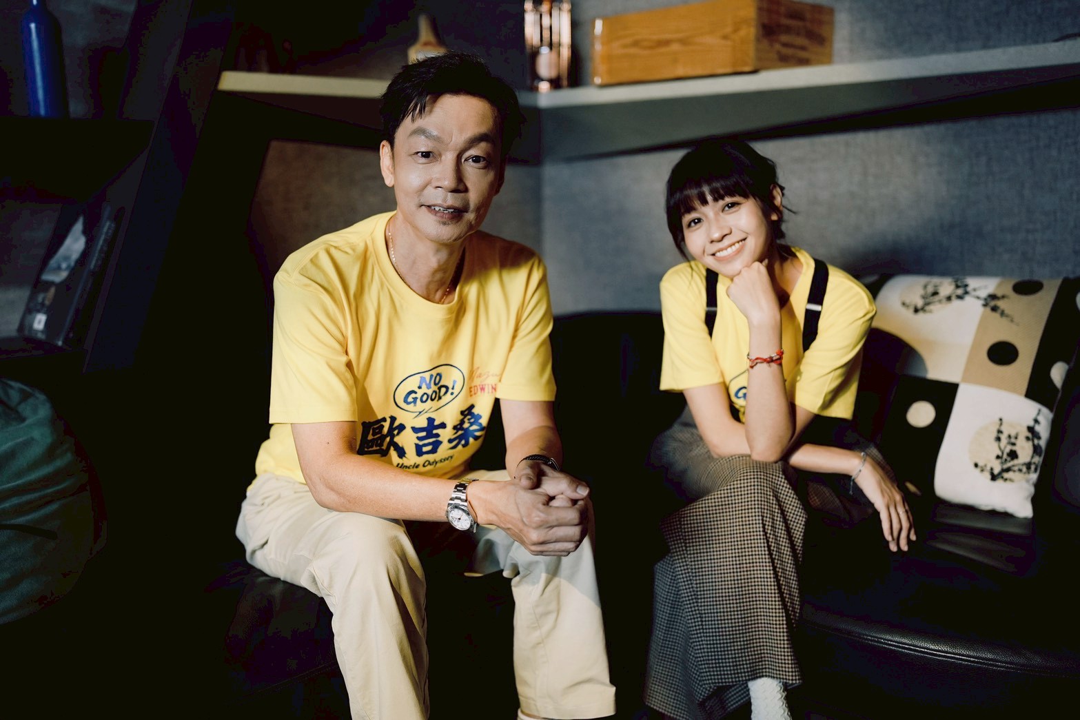 李國煌、黃姵嘉在《NO GOOD!歐吉桑》中飾演父女。(圖/記者許方正攝)