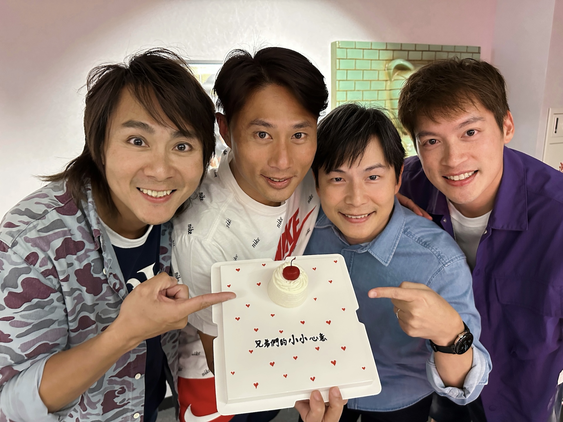 王仁甫（左起）、彭小刀、孫協志、許孟哲感情深厚。（圖／通達量能文体提供）