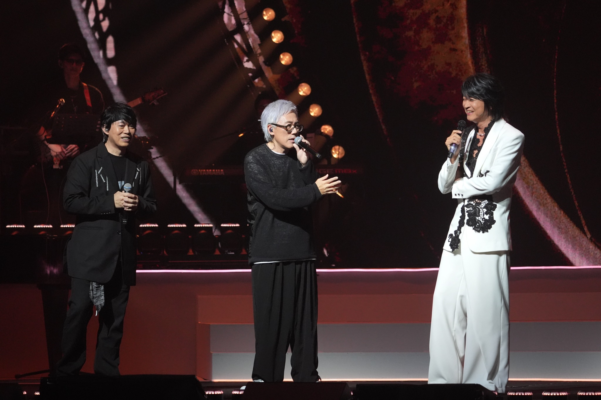 陳柏全（左起）、張宇、游鴻明是老朋友了。（圖／記者陳明中攝）