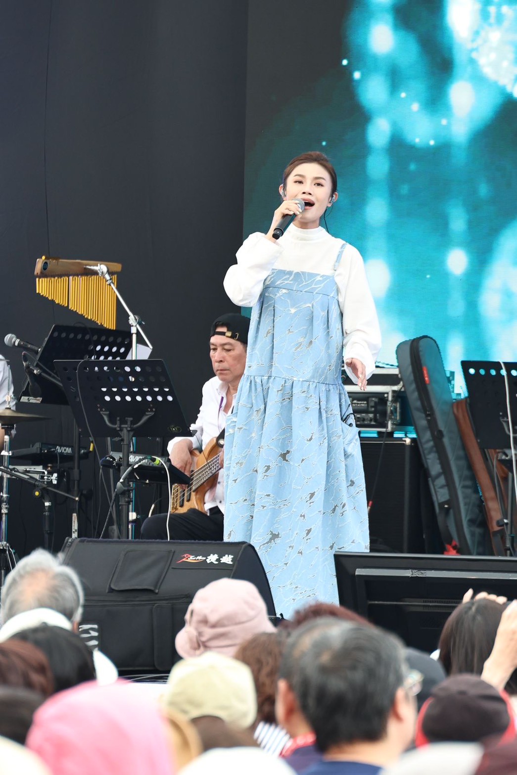 朱海君唱得投入。（圖／娛樂中心攝）