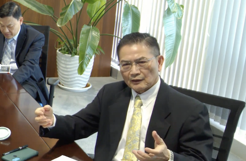 南亞科今(13)日舉辦法說會, 總經理李培瑛線上接受媒體訪問。