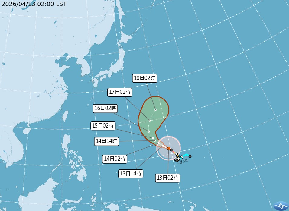 辛樂克颱風結構型態完美。（圖／中央氣象署）