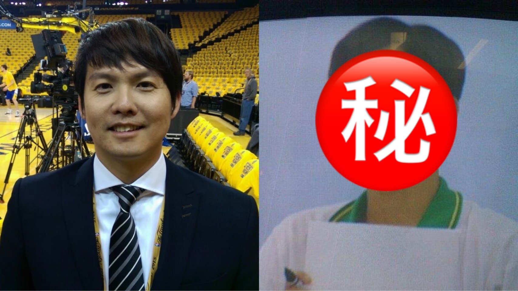 張立群(左圖)播報體育新聞已26年,自稱過去也是小鮮肉(右圖)。(圖/張立群提供)