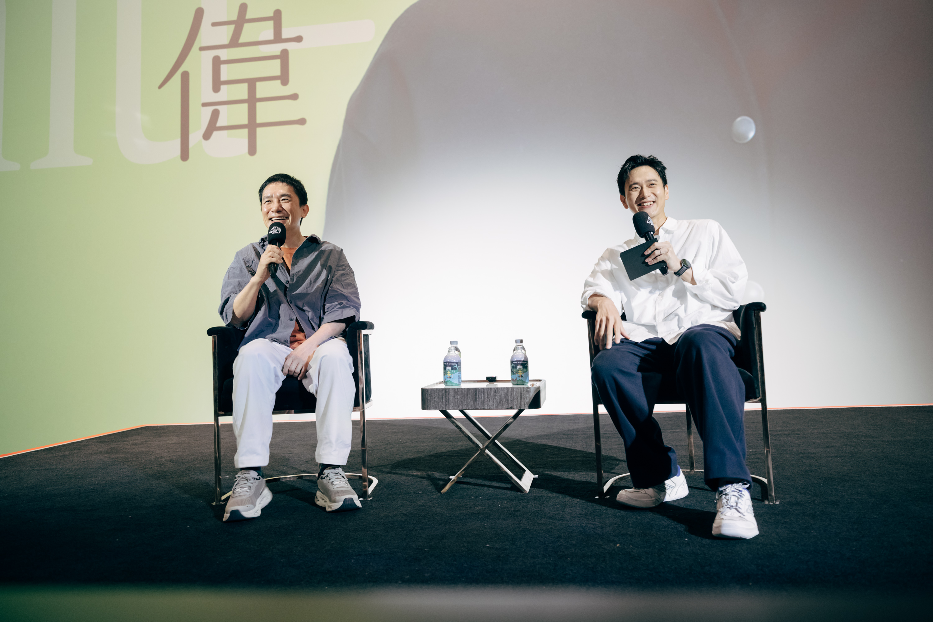 梁朝偉來台參加金馬奇幻影展大師課，與劉冠廷對談。（圖／金馬執委會提供）