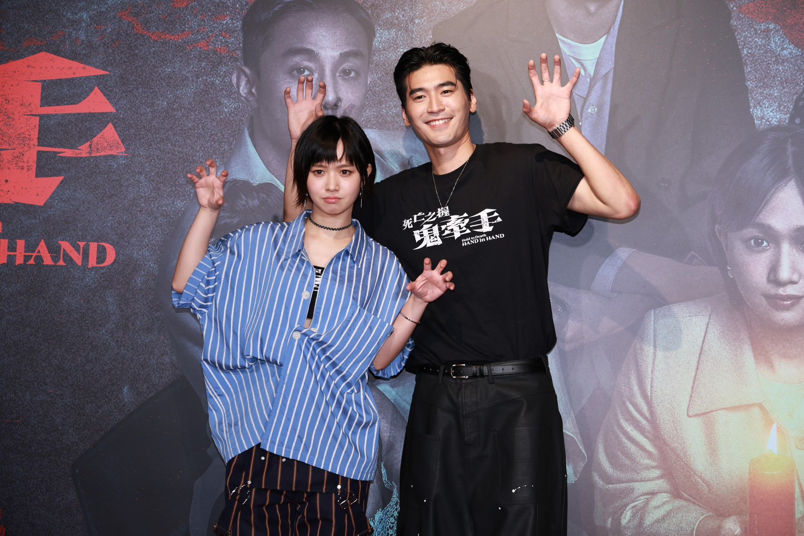 《死亡之握：鬼牽手》首映，嚴正嵐、涂善存。（圖／攝影組）