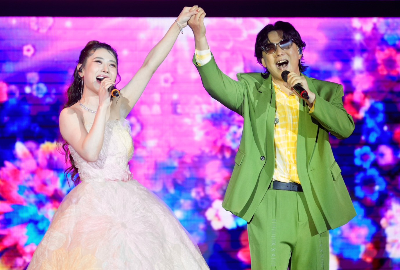 陳怡婷（左）找蕭煌奇當嘉賓。（圖／記者陳明中攝）