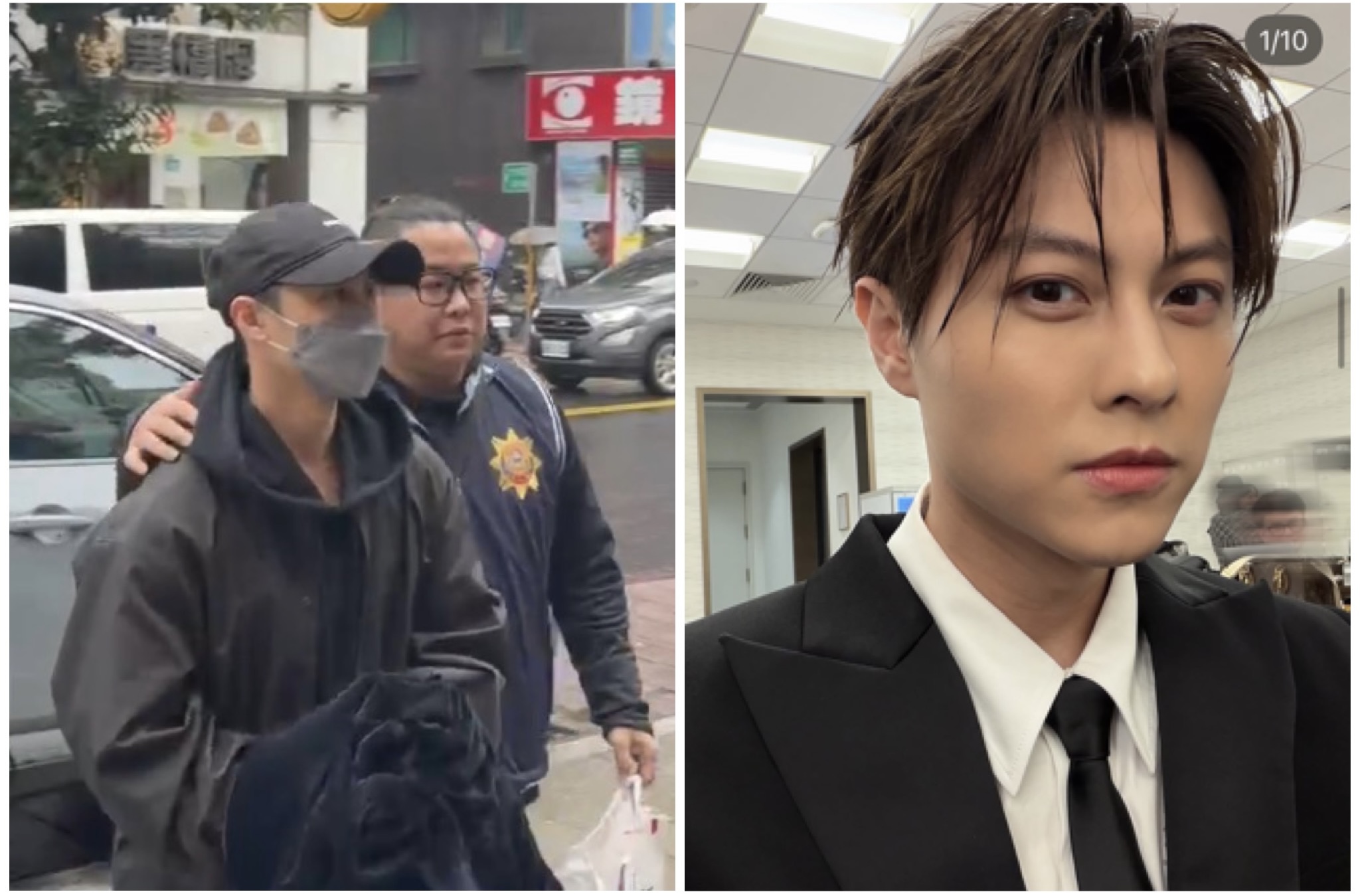 王子涉嫌閃兵遭上銬拘提。（圖／永和分局提供、翻攝自IG）
