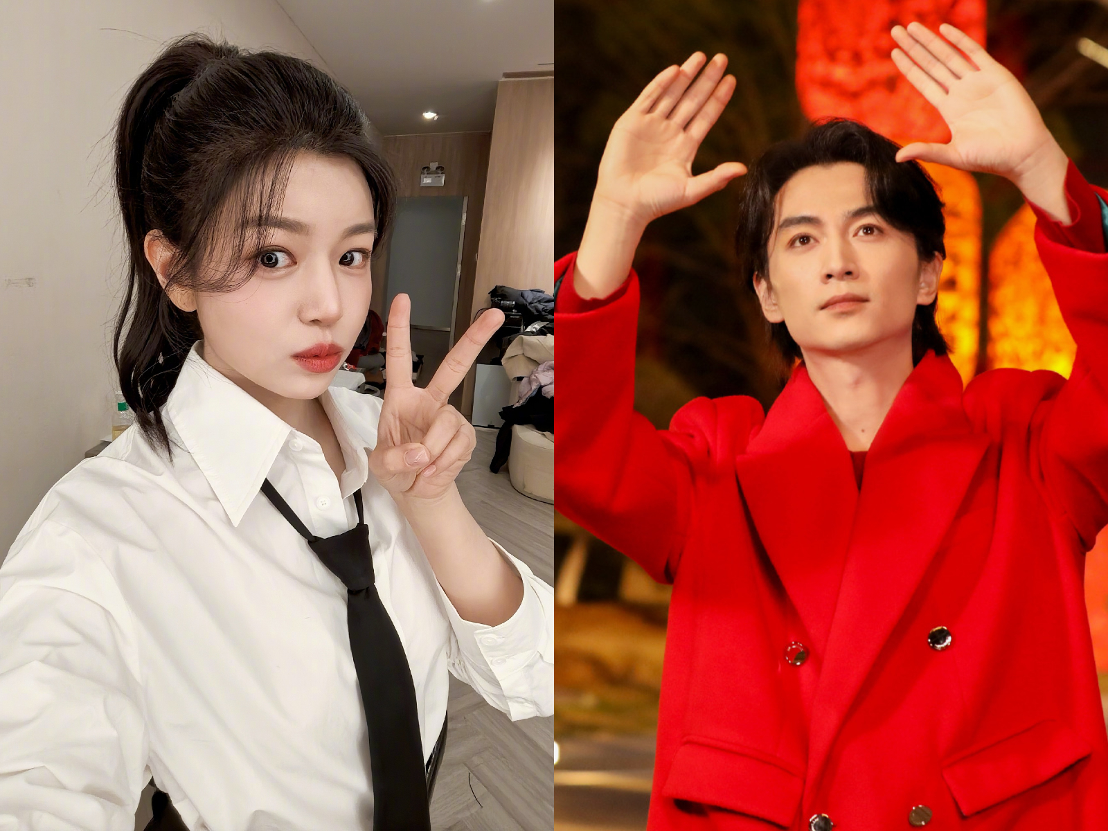 陳妍希（左圖）和陳曉（右圖）情已逝。（圖／翻攝陳妍希、陳曉微博）