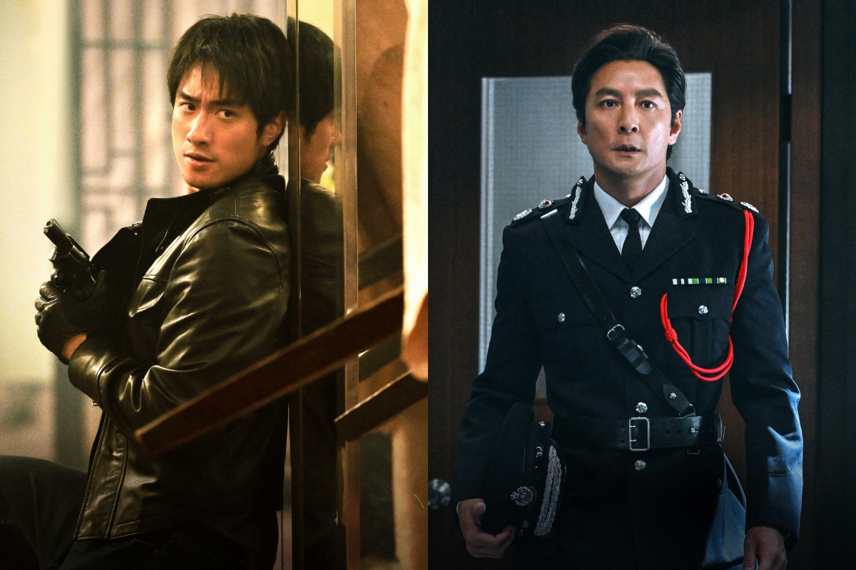 劉俊謙（左）跟吳彥祖在《寒戰1994》同台飆戲。（圖／華映提供）