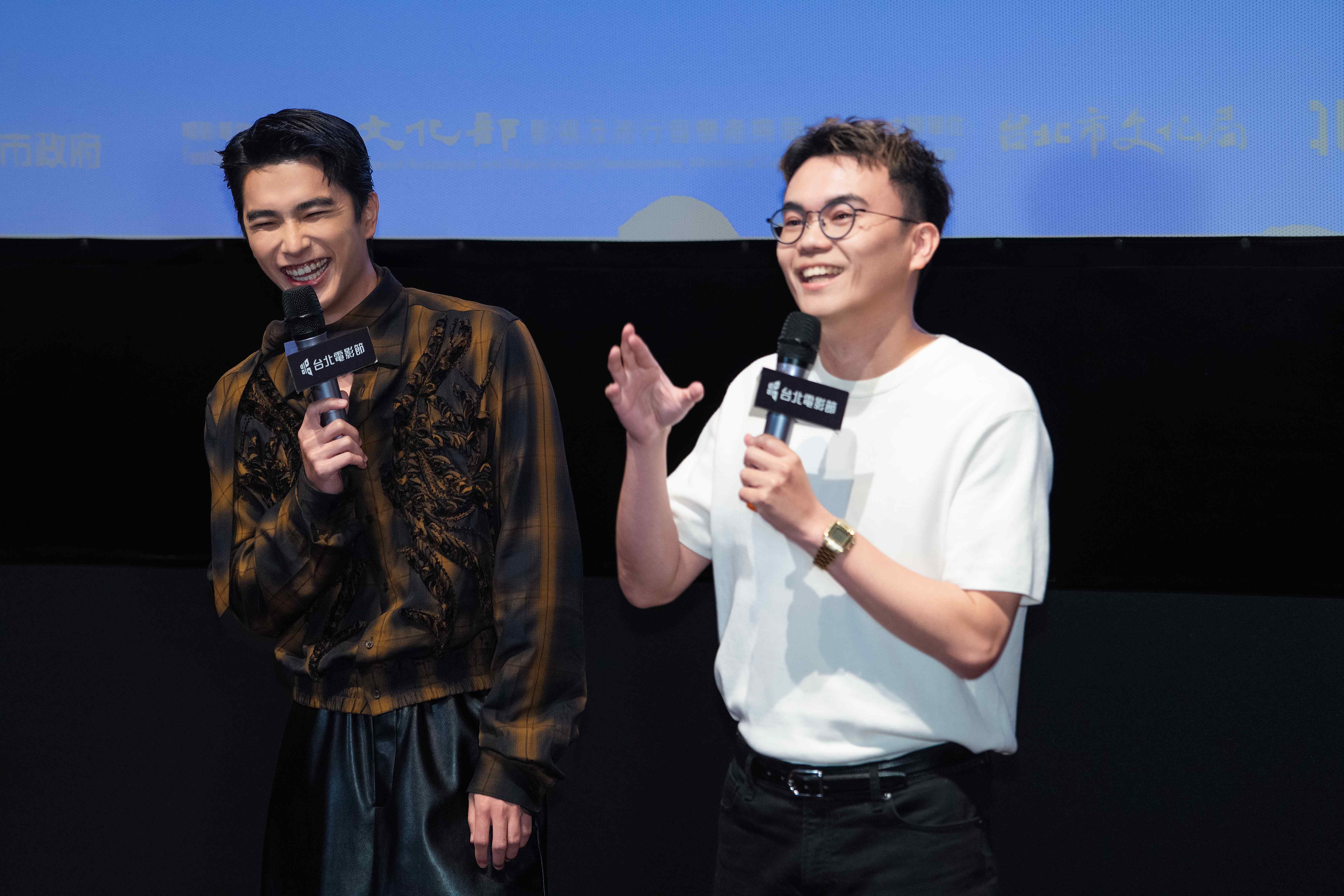 曾敬驊（左）、導演潘客印繼《我家的事》後，再合作台北電影節形象廣告。（圖／台北電影節提供）
