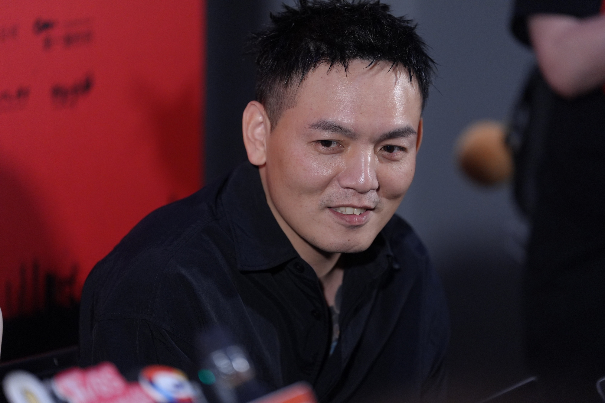 春風表示朋友都已經幫忙包場《死亡賭局》。（圖／記者陳明中攝）