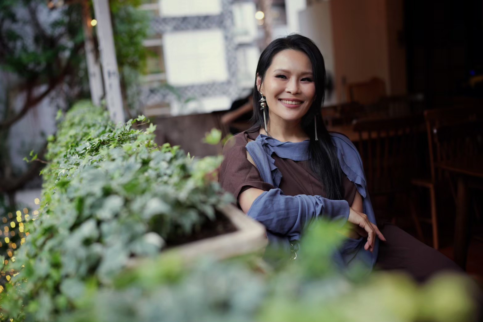 周蕙很健談。（圖／記者陳明中攝）