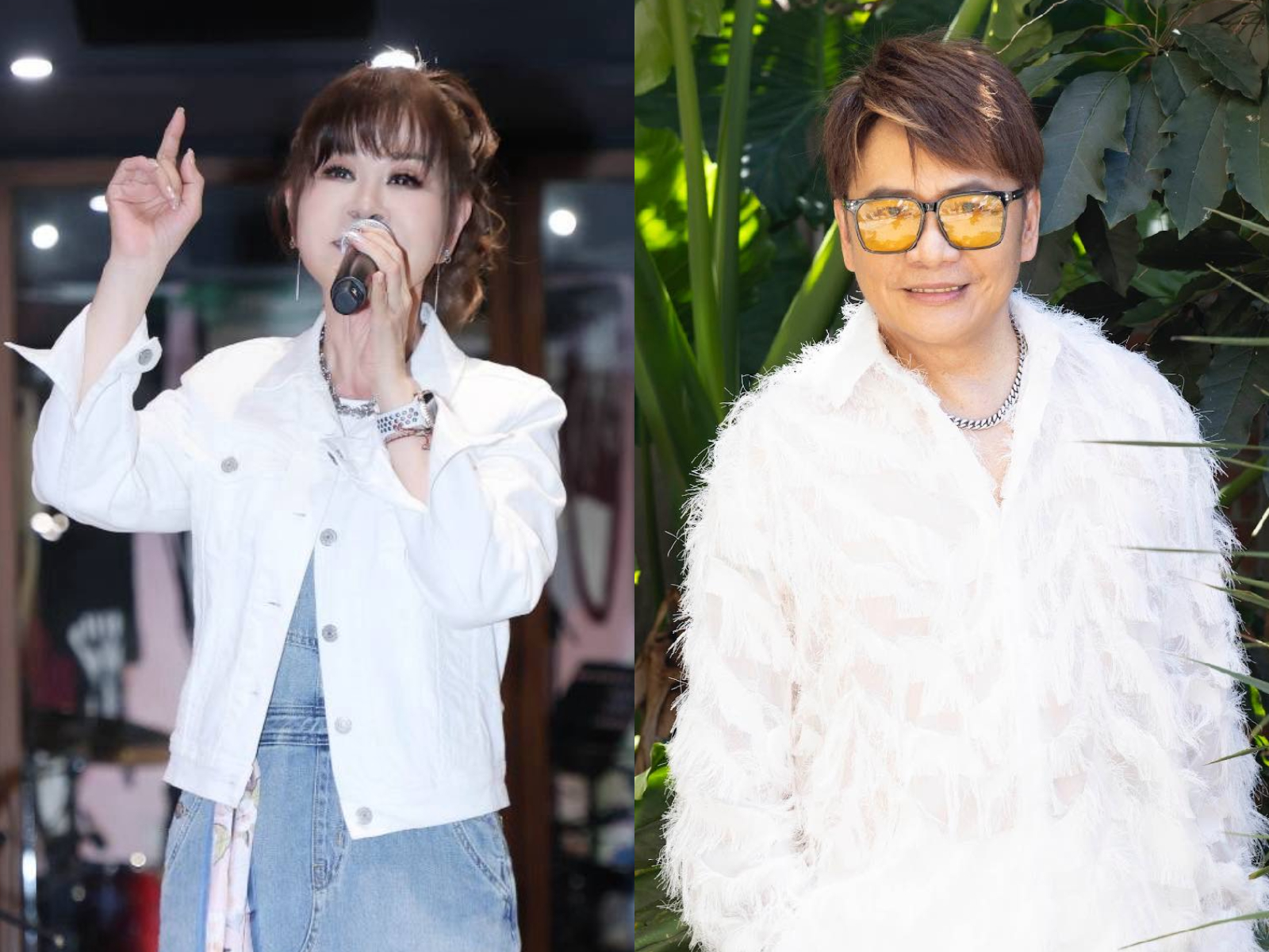 龍千玉（左圖）和袁小迪（右圖）是經典對唱CP。（圖／翻攝龍千玉、袁小迪臉書）