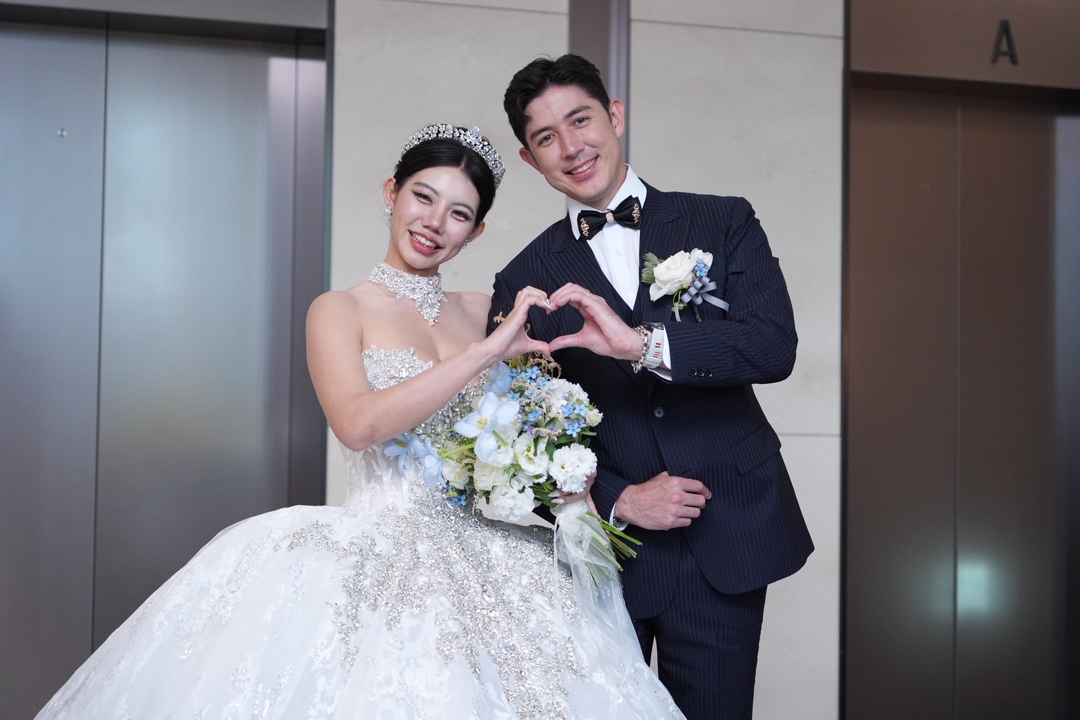 田舞陽娶回網紅女友Peggy。（圖／記者許方正攝）