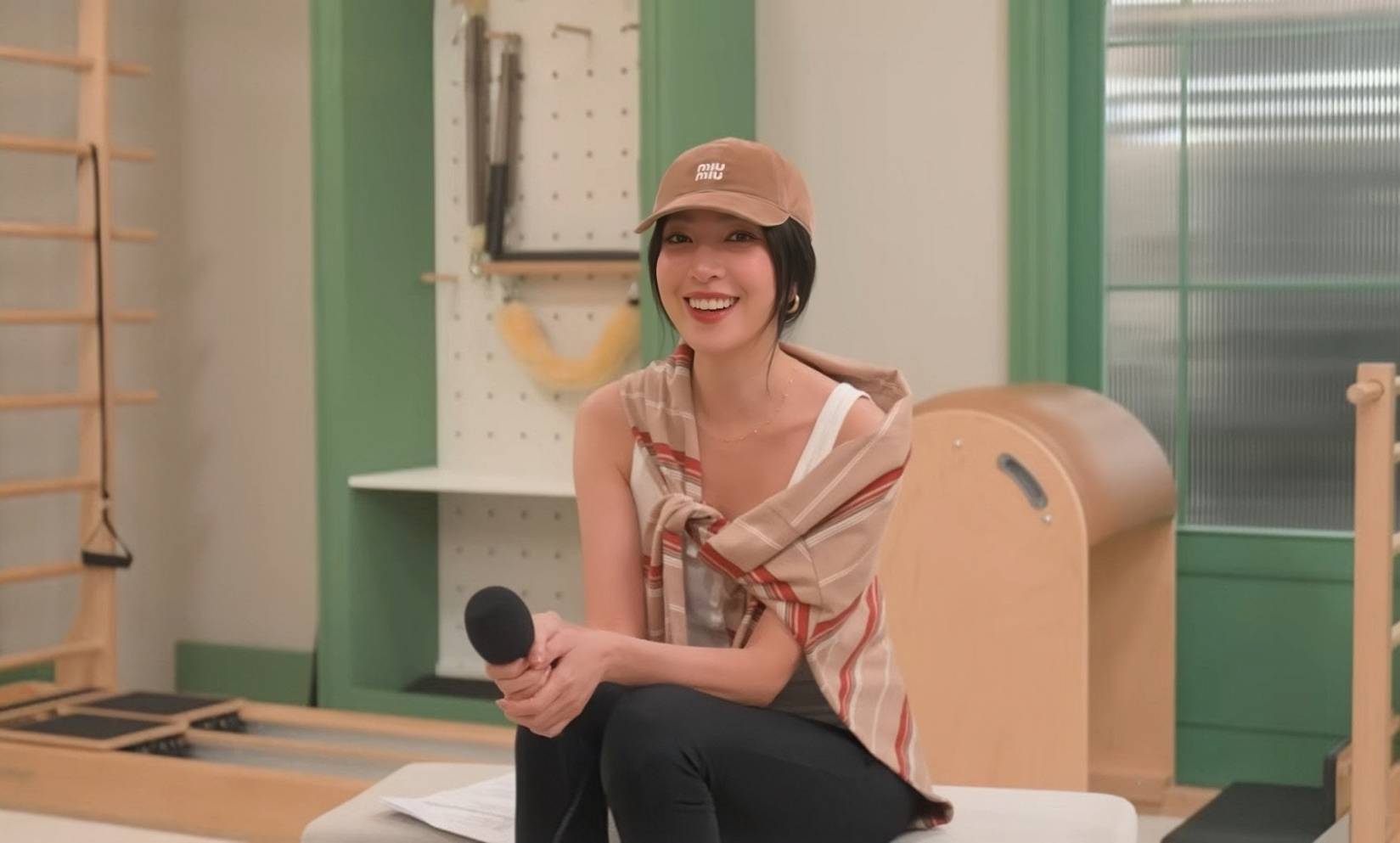 楊謹華上虎鐵Podcast節目《今天不練可以嗎》。（圖／虎鐵健身 X 器械皮拉提斯提供）