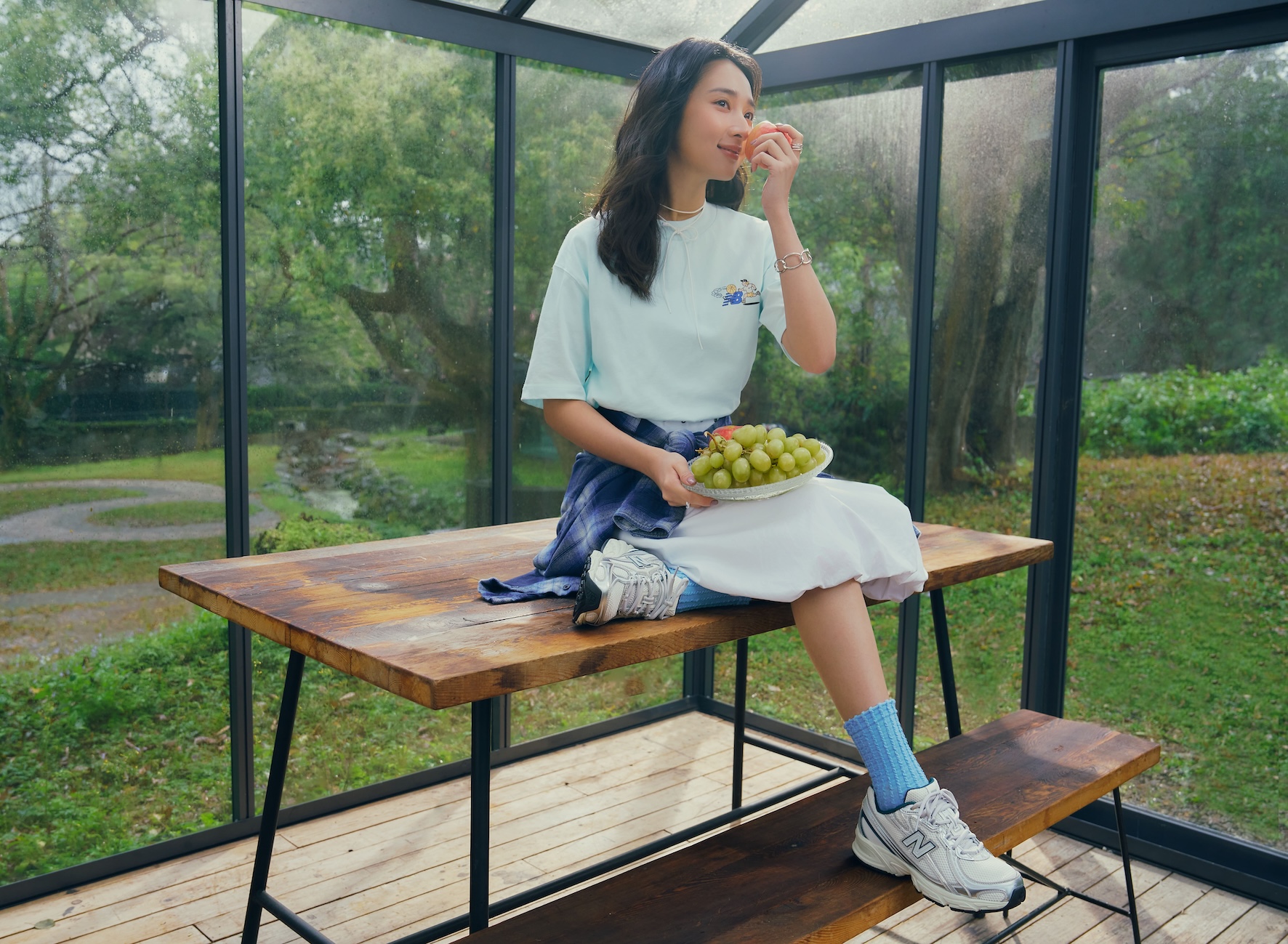 李沐為運動品牌New Balance演繹穿搭。（圖／New Balance提供）