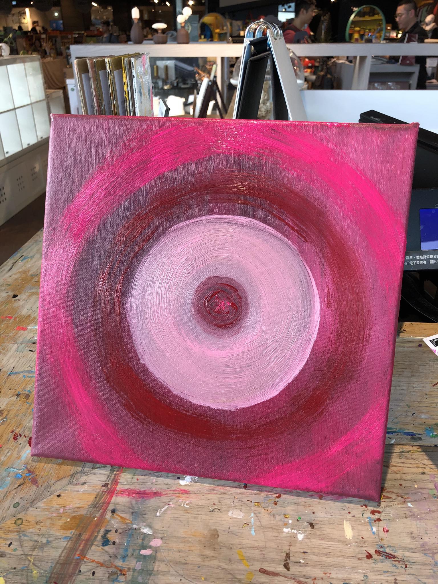 李明川曾送王俐人一幅畫。（圖／翻攝自李明川 Lee Ming Chuan臉書）