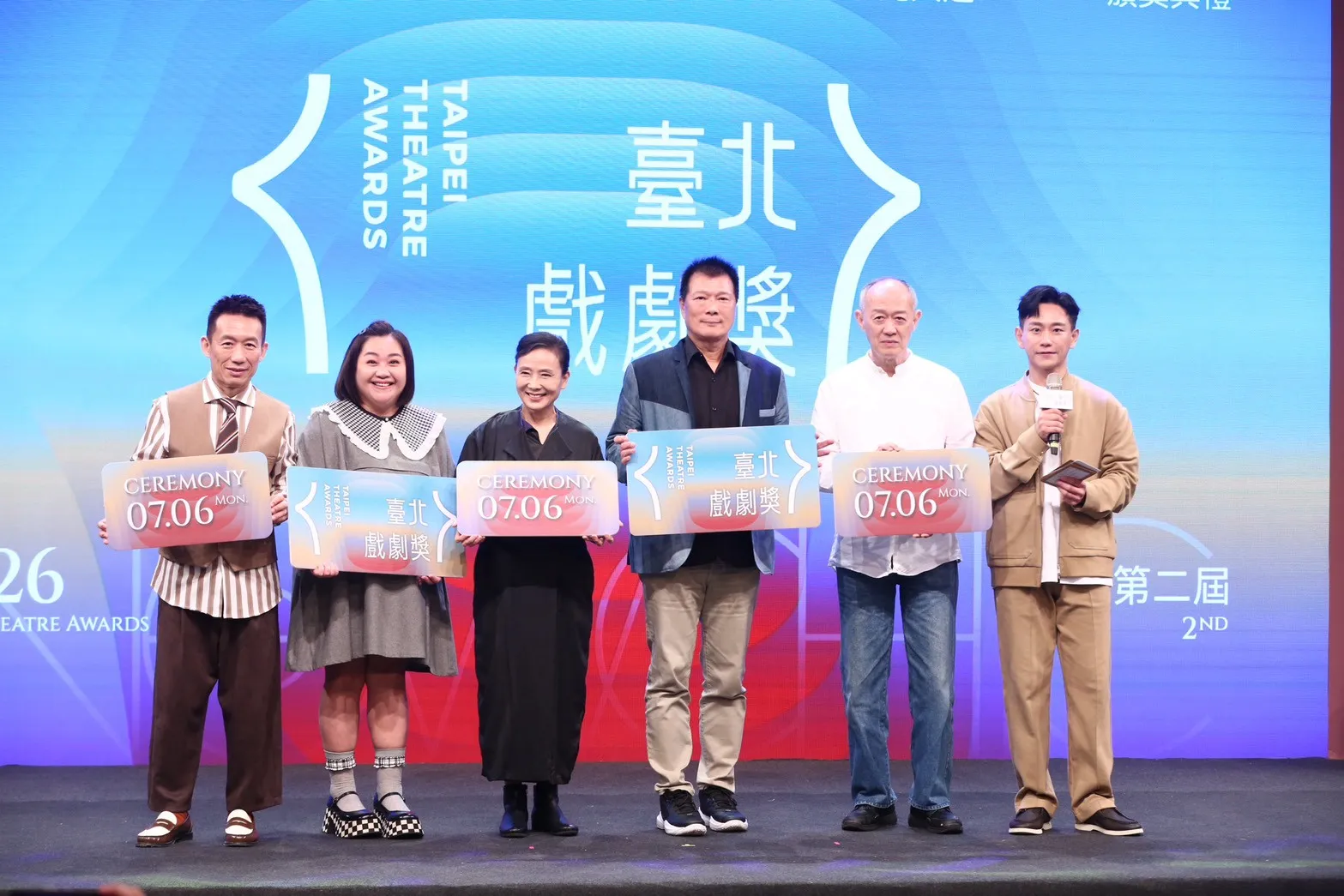 郭子乾（左起）、鍾欣凌、劉若瑀、蔡詩萍、金士傑、陳家逵。（圖／娛樂中心攝）