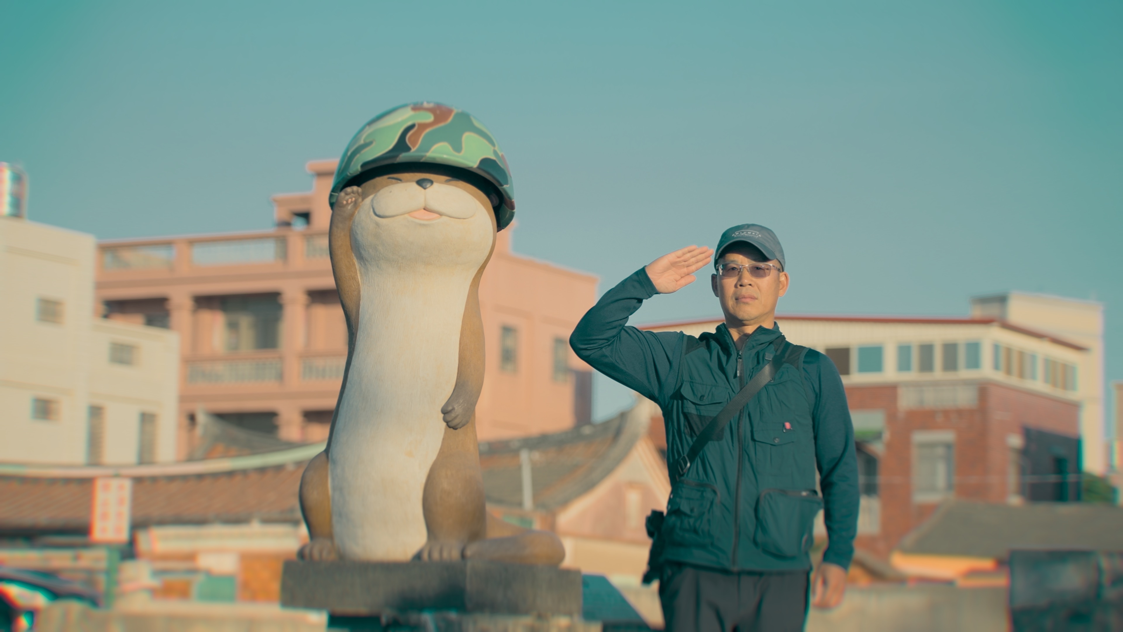 《戰地阿特》即以金門水獺為主角，以影像呈現戰地地景轉變為生態棲地的特殊樣貌，以及人與野生動物之間細膩的共存關係。（圖／三立電視提供）