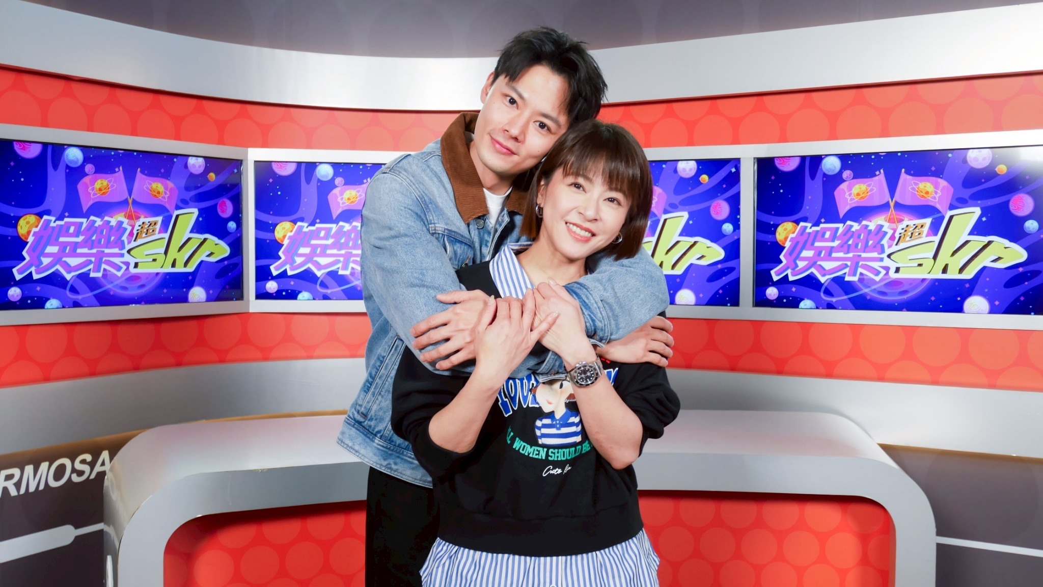 蘇晏霈(前)和羅子維很速配。(圖/民視提供)