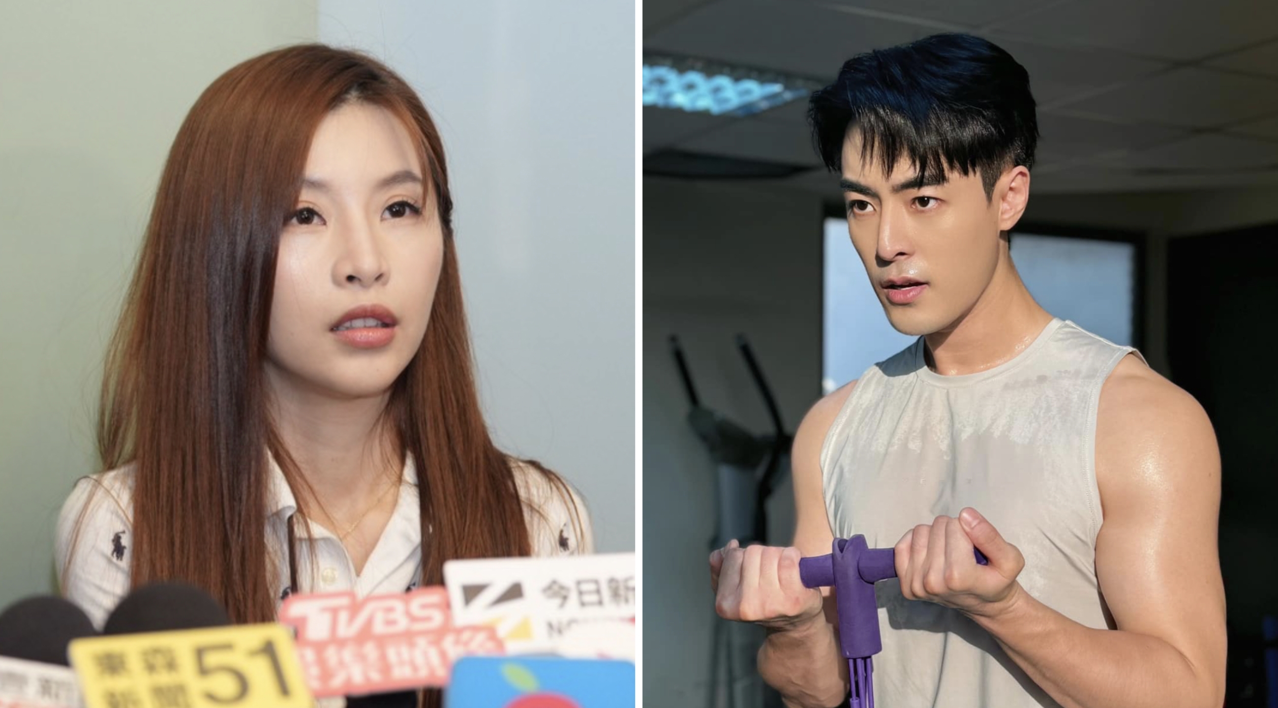 朱宇謀、林倪安雙方各執一詞。(圖/記者陳明中攝、翻攝自臉書)