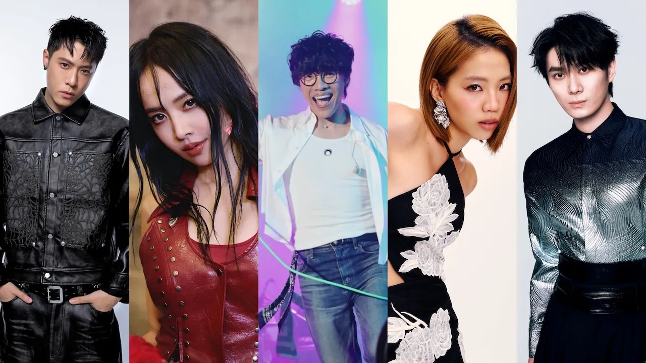 周湯豪（左圖起）、蔡依林、盧廣仲、洪佩瑜、裘德角逐男女歌手獎。（圖／翻攝臉書）