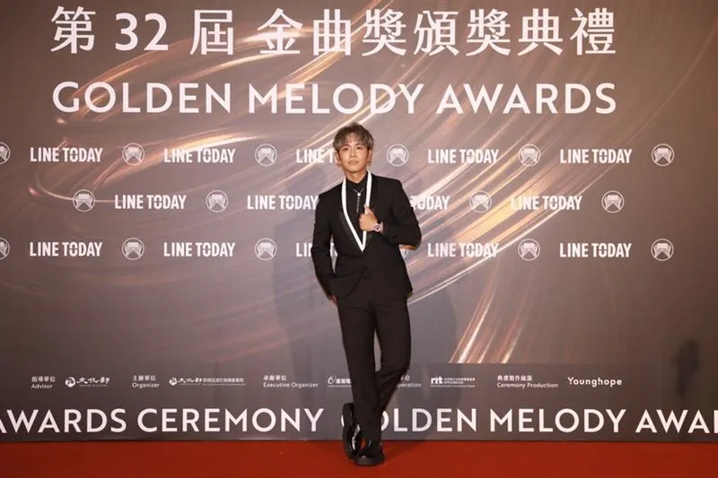 鼓鼓曾在第32屆金曲獎紅毯獻出主持處女秀，當時他靠著對音樂的熟悉、流利的口條大獲好評。（圖／台視提供）