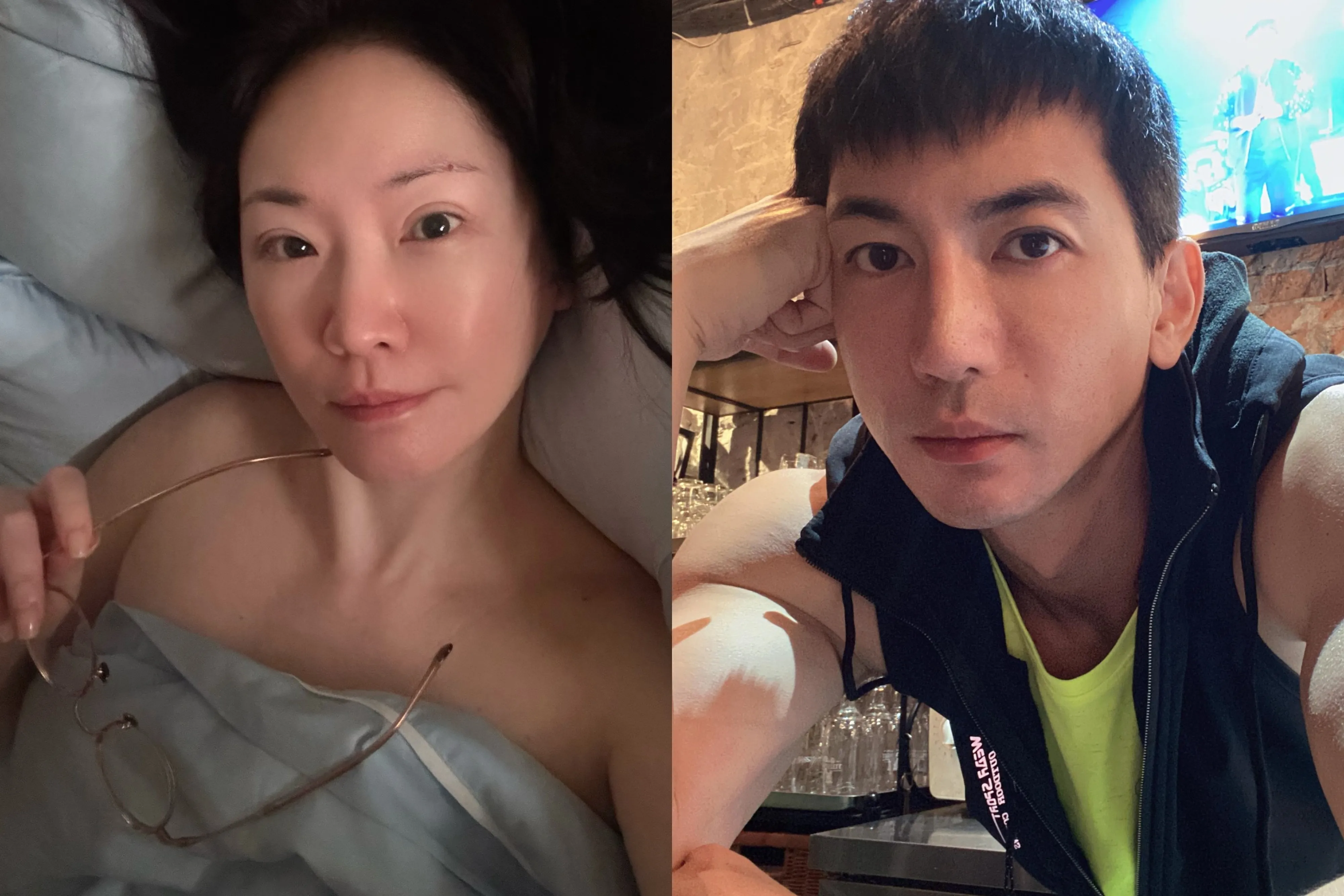 王俐人(左圖)和林琮軒(右圖)否認離婚。(圖/翻攝王俐人、林琮軒臉書)