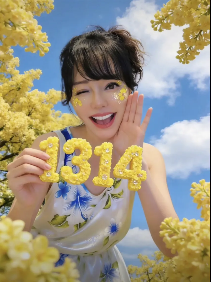 不知現實中的狄鶯是否如此燦笑?(圖/翻攝狄鶯臉書)