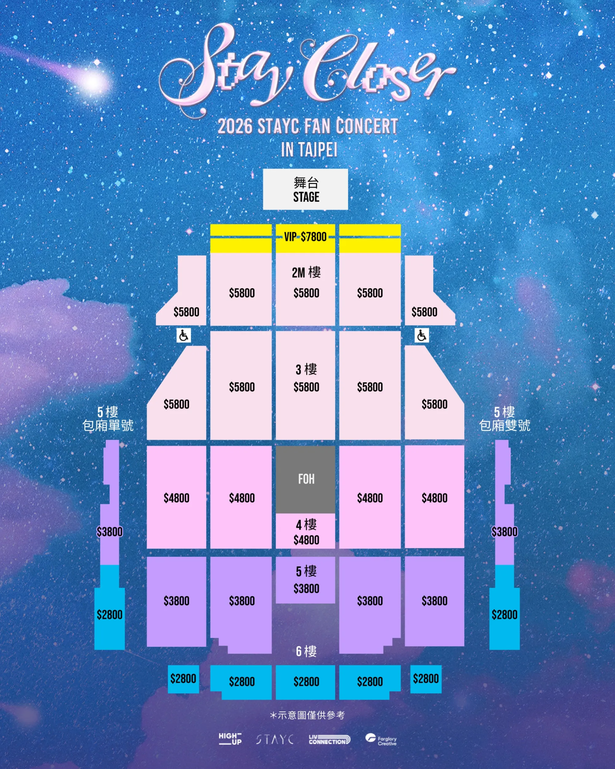 STAYC  FAN CON台北場票價圖。（圖／遠雄創藝提供）