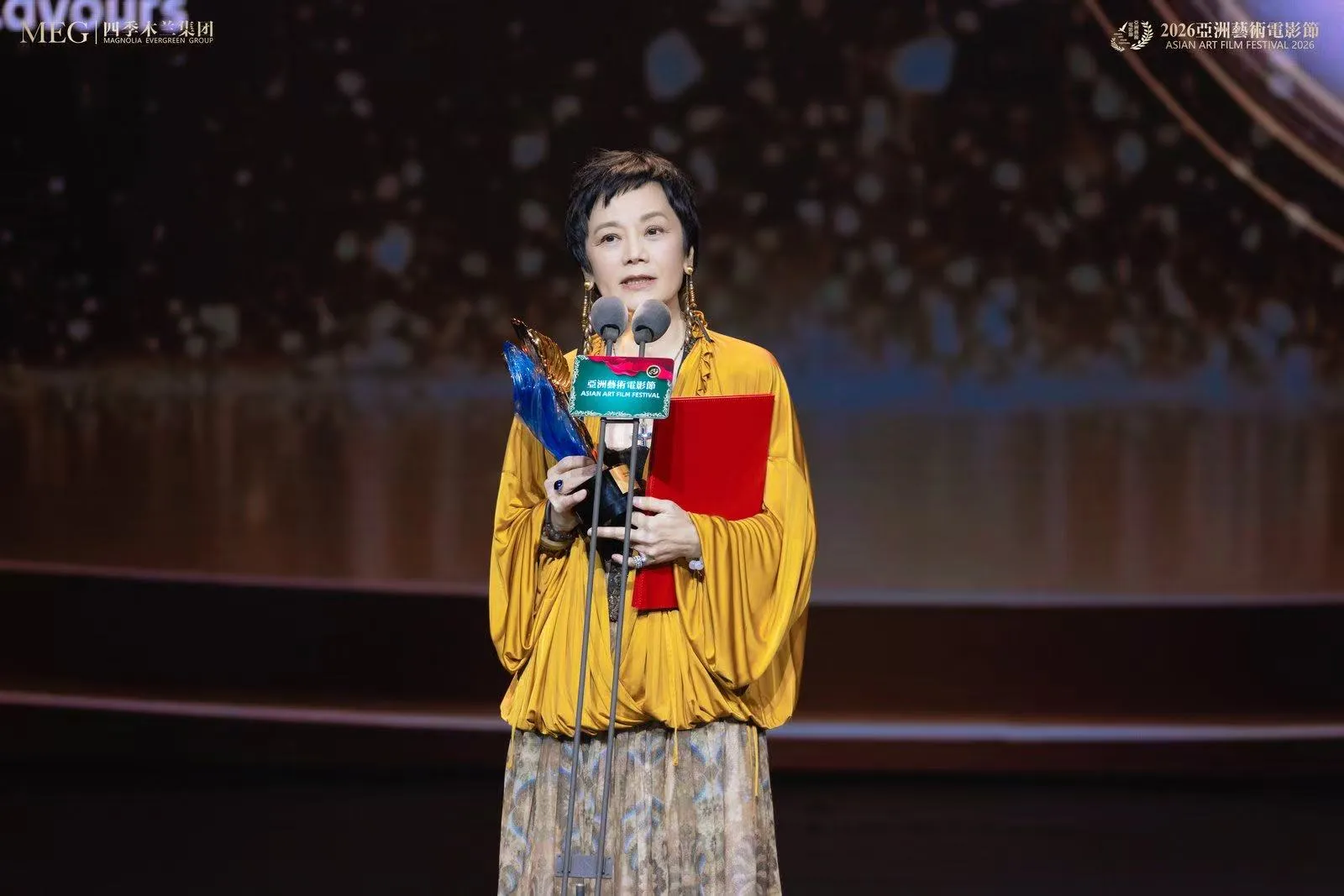 張艾嘉獲得「2026 亞洲藝術電影節」亞洲年度最佳演員肯定。（圖／亞洲藝術電影節提供）