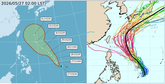 薔蜜颱風最快今天生成。(圖/翻攝自氣象應用推廣基金會)
