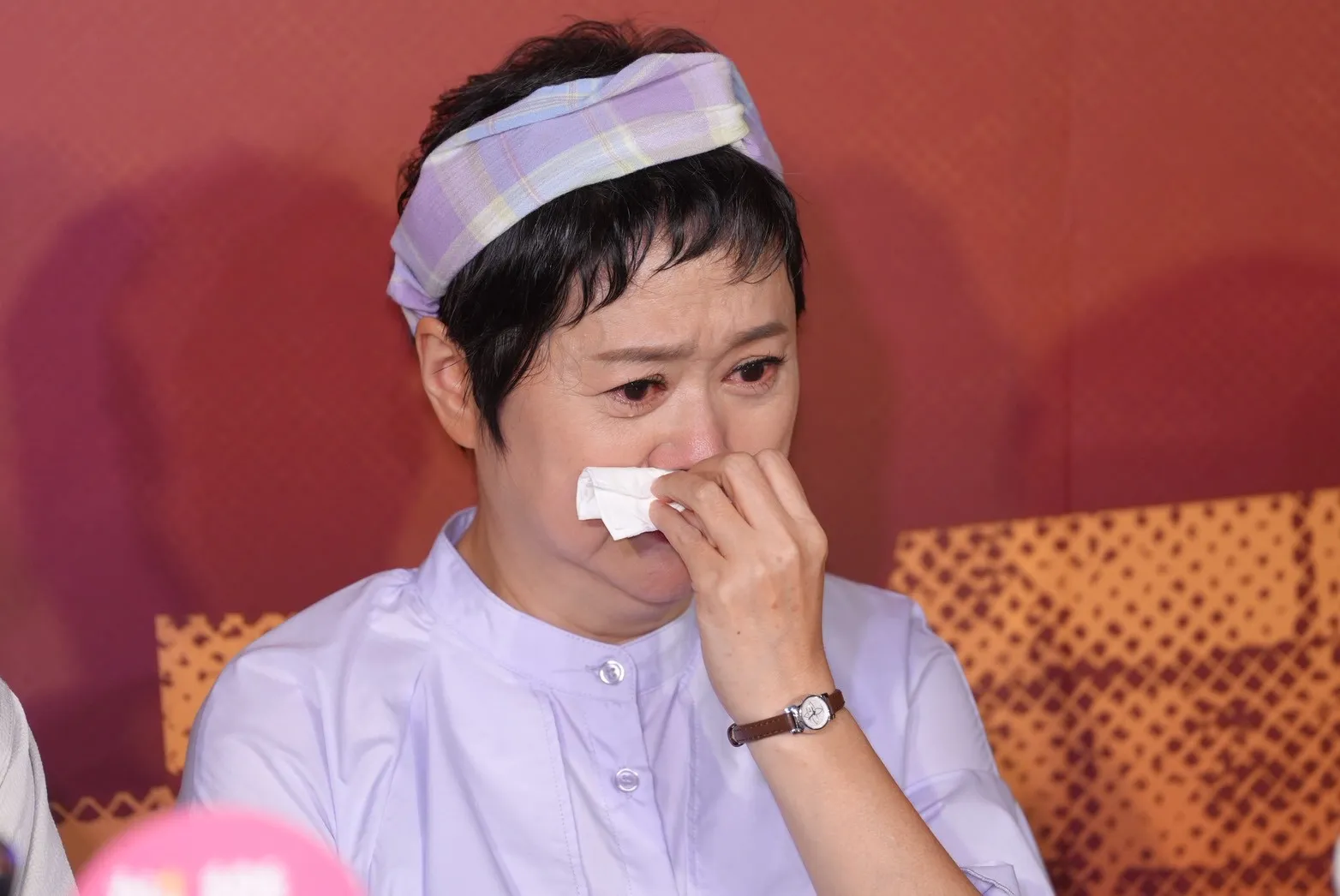 王月談及心路歷程哭了數次。(圖/記者陳明中攝)