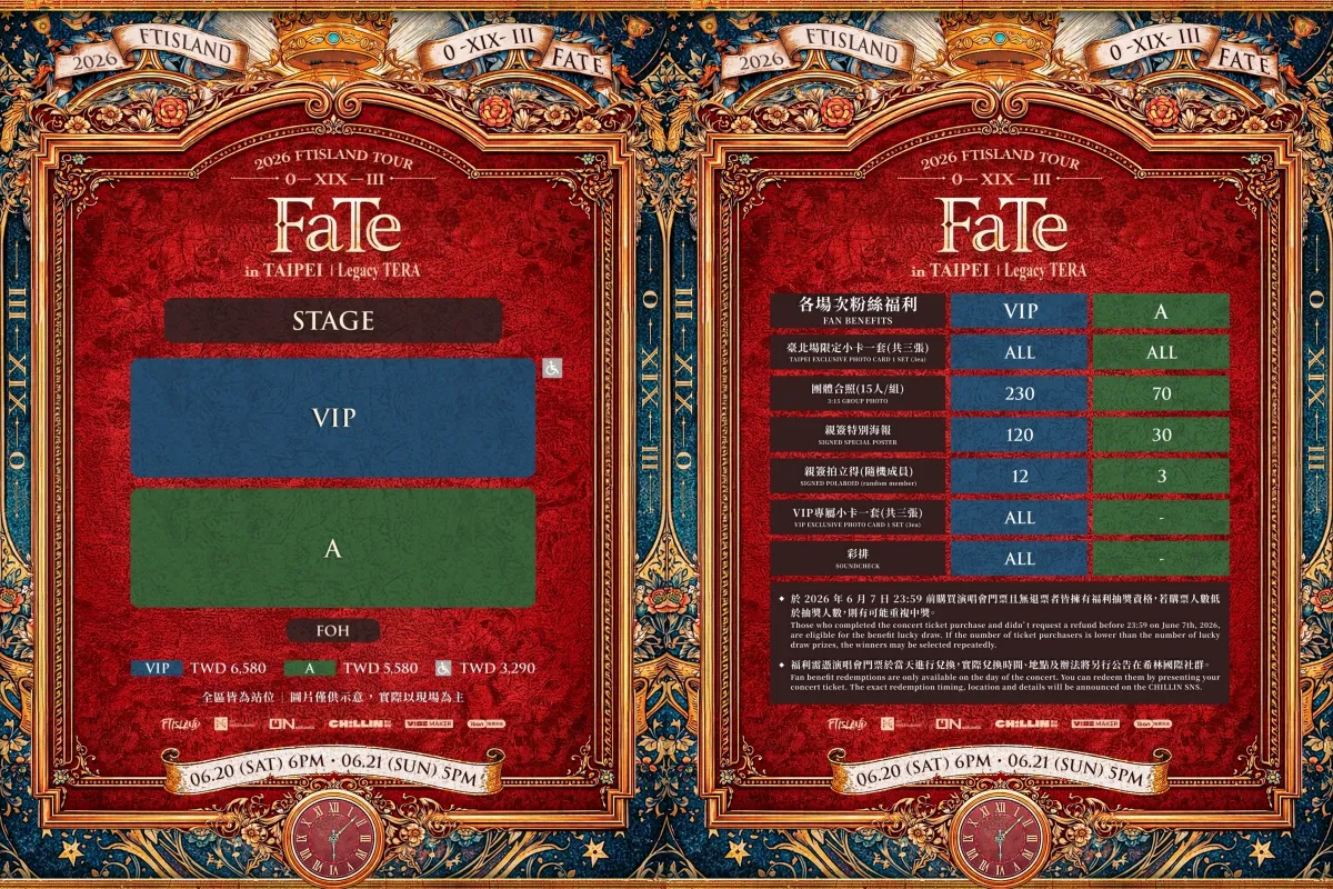 FTISLAND演唱會票價、福利。（圖／希林國際提供）