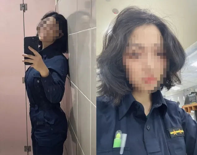 桃園一名洪姓女警悼念鄭詠心，卻被網友認為是在蹭。（圖／翻攝自Threads）