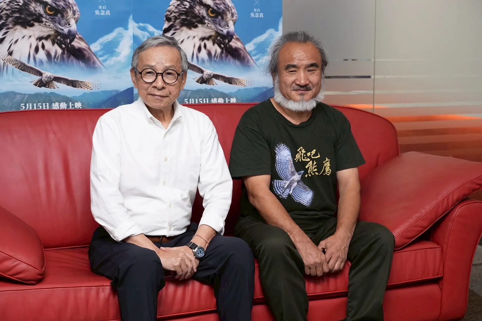 吳念真（左）佩服導演梁皆得拍紀錄片的體力跟毅力。（圖／記者許方正攝）