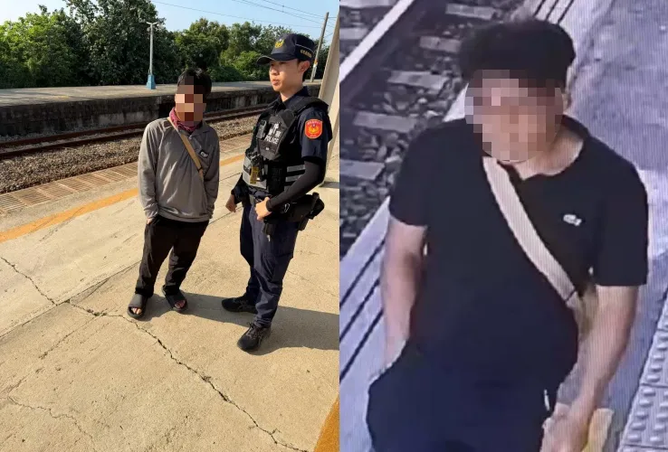 台鐵一名手槍怪客，再度做出脫序舉動。（圖／翻攝自三鐵情報社：事故通報與鐵道事件分享臉書）