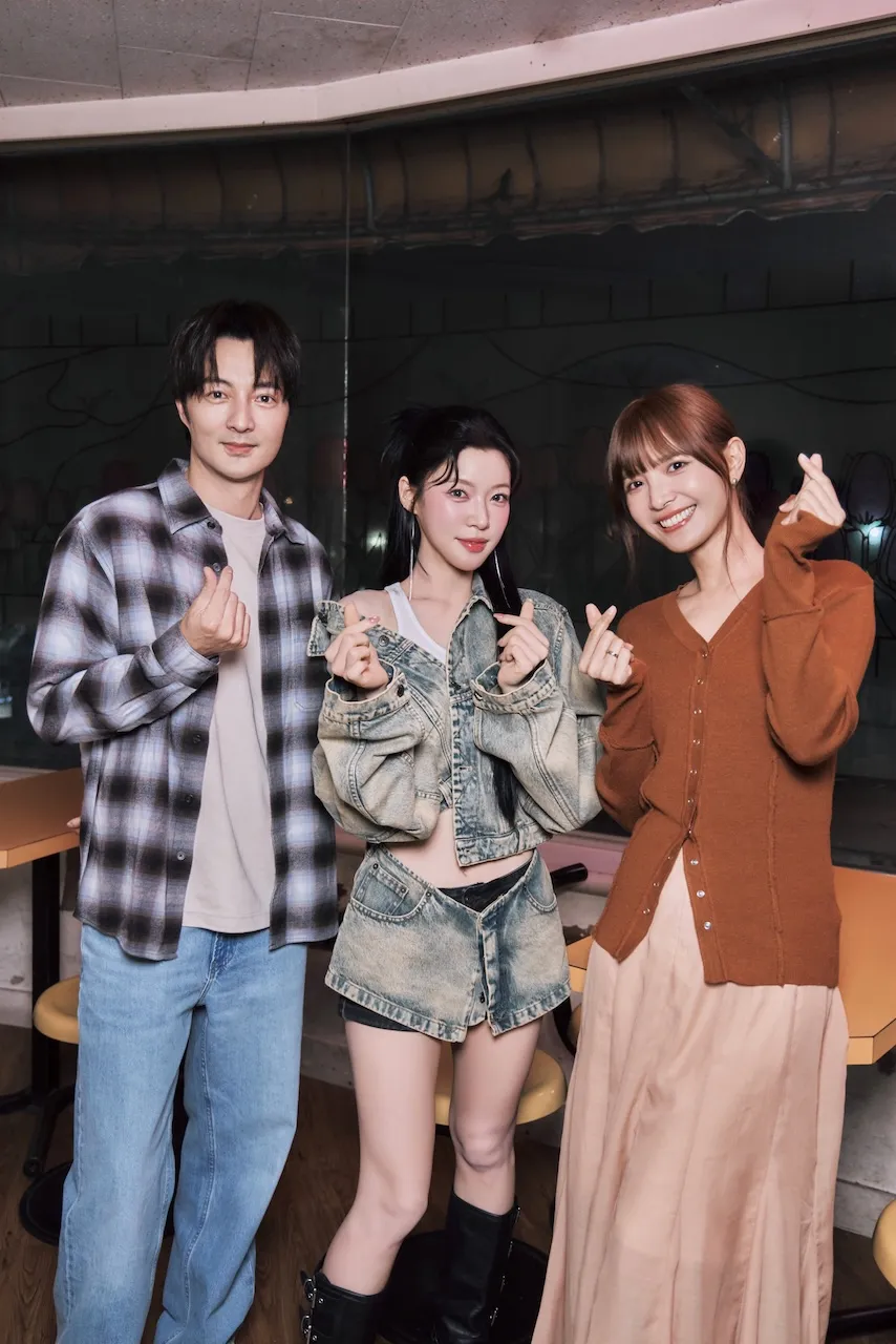 古斌（左起）、李瑩珠、吳子霏一起演MV。（圖／原質娛樂提供）