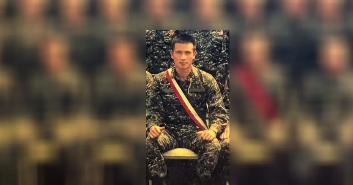 傅子純結訓海軍陸戰隊。(圖/翻攝臉書)