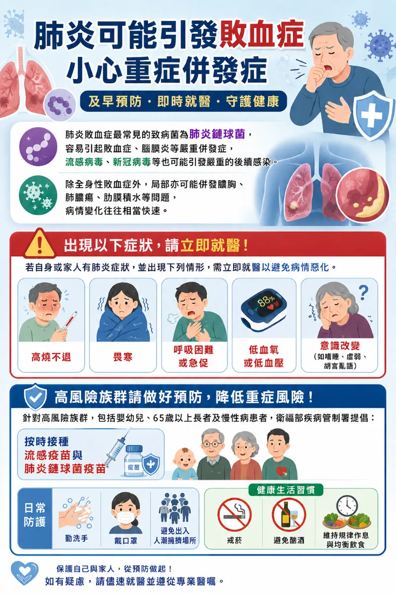 傅子純「肺炎併發敗血症」奪命。(圖/AI生成製圖)