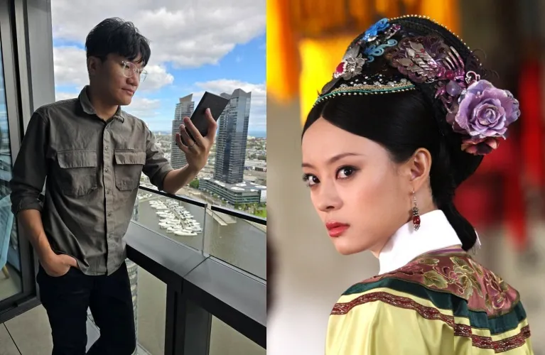 啾啾鞋追《後宮甄嬛傳》，看了2年還看不完。（圖／翻攝自啾啾鞋臉書、八大電視提供）