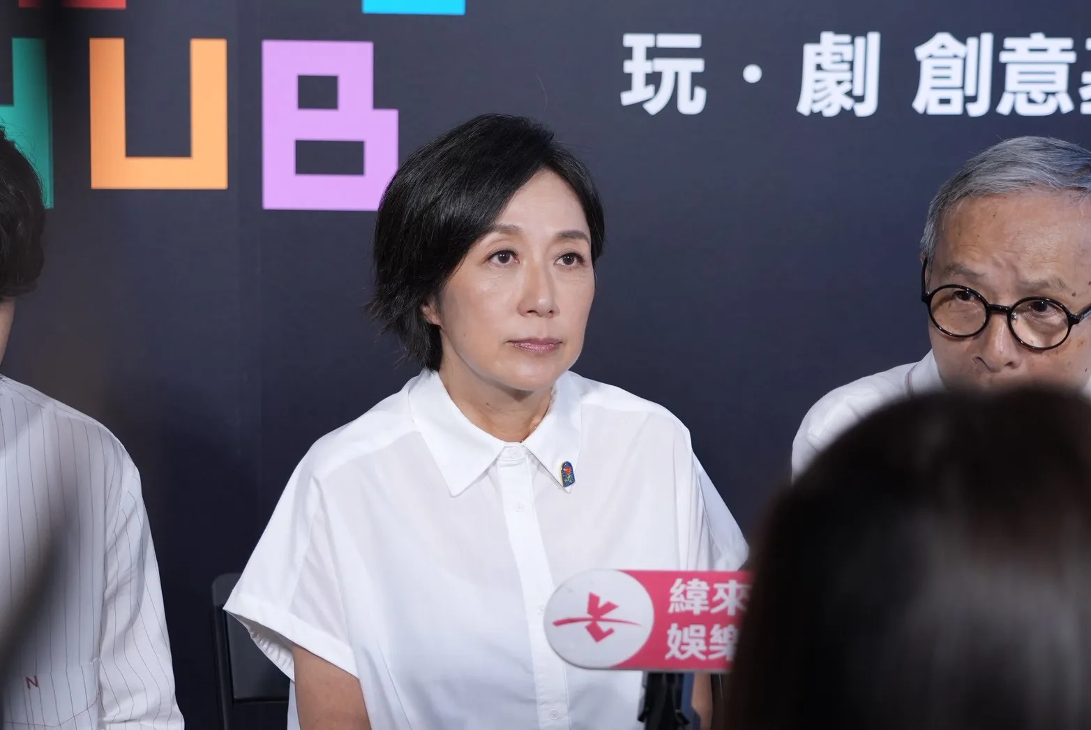 黃韻玲記者會上被問到黃大煒突然離世一事,她直說非常震驚、不捨跟難過。(圖/記者許方正攝)