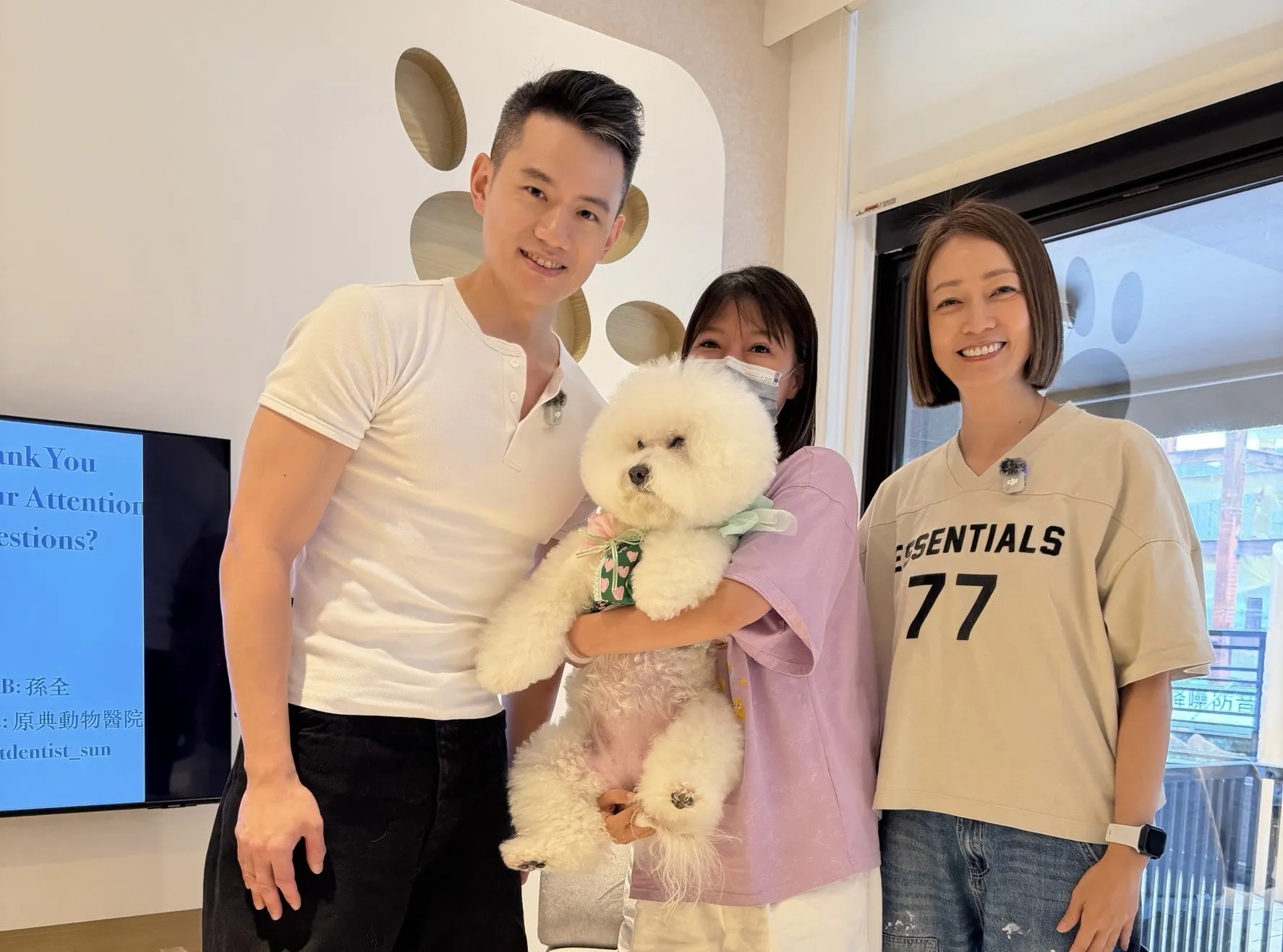 潘慧如擔任實境節目製作人,日前與網紅犬邦妮、牙科獸醫師孫全出席活動。(圖/球狀星團娛樂提供)