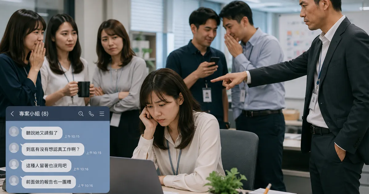 職場霸凌法7月上路。(圖/AI生成示意圖)