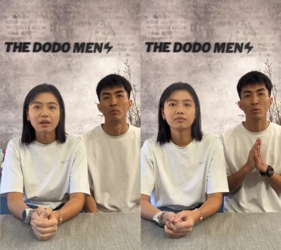 Ian及Jeannie現身道歉。(圖/翻攝自thedodomen IG)