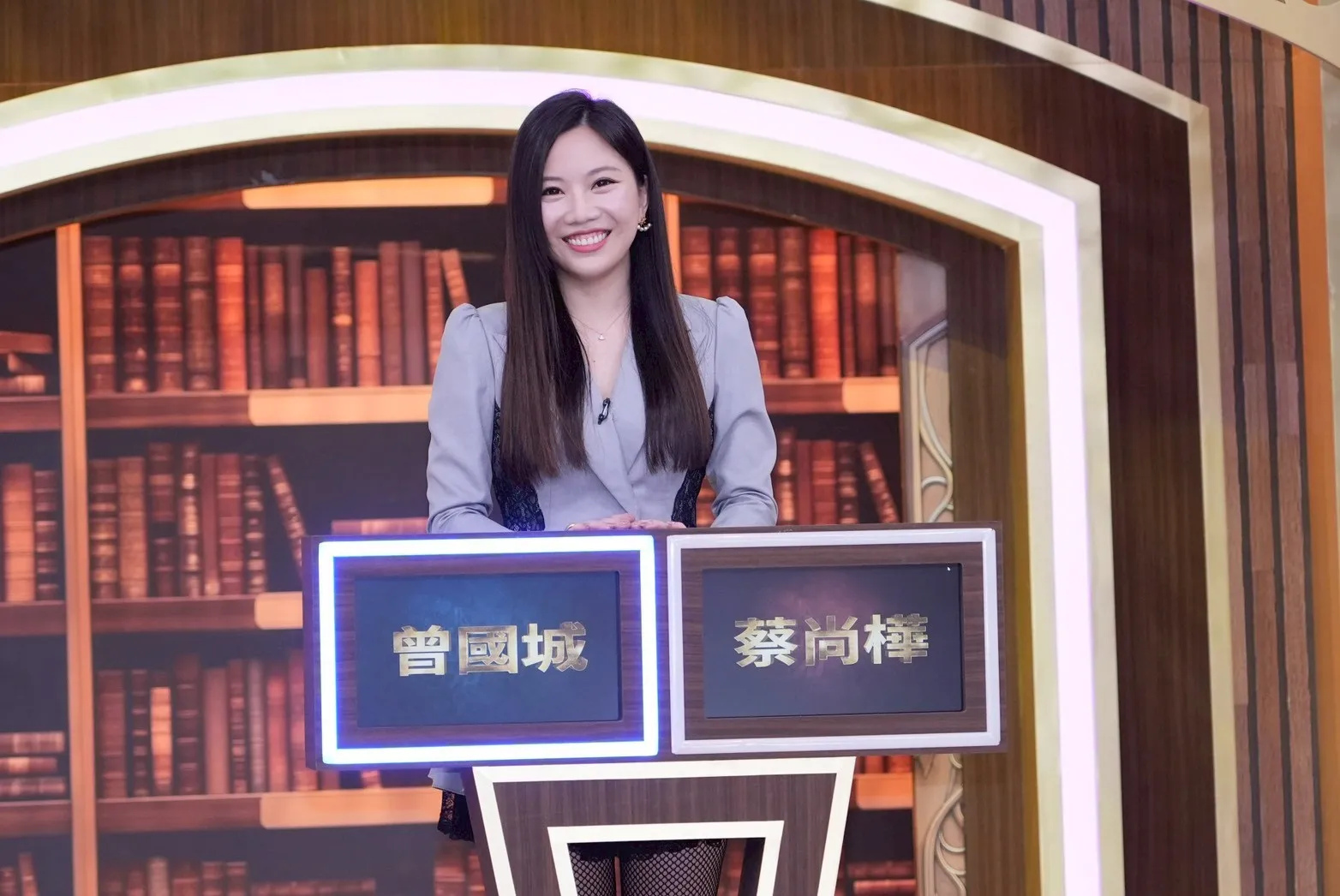 蔡尚樺出席記者會時澄清與球星林秉聖緋聞，雖驚喜現身球場應援仍稱對方為好朋友。（圖／記者許方正攝）